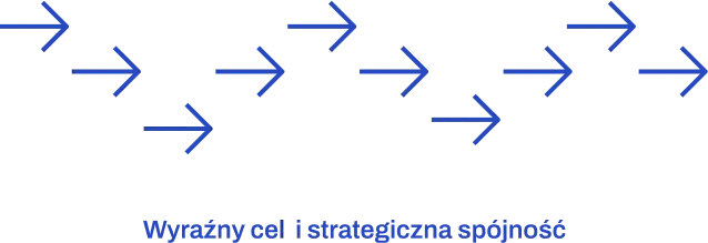 Uporządkowanie kierunków w kolorze niebieskim